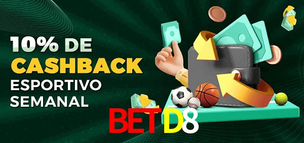 10% de bônus de cashback na BETD8